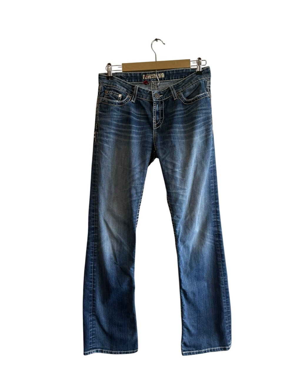BKE Denim Size 29‎ Kate Low Rise Dark Wash Bootcut Jeans Western Country Cowgirl